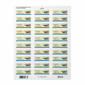 Étiquettes de adresse sur mesure de l'aviation de (Feuille entière)