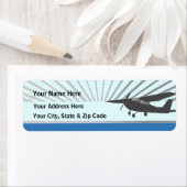 Étiquettes de adresse sur mesure de l'aviation de  (En situation)