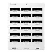 Étiquettes de adresse tout simplement modernes - N (Feuille entière)