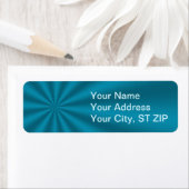 Étiquettes de adresse turquoises de Starburst (En situation)