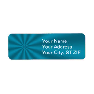 Étiquettes de adresse turquoises de Starburst
