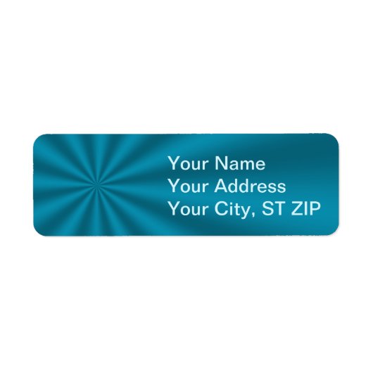 Étiquettes de adresse turquoises de Starburst (Devant)
