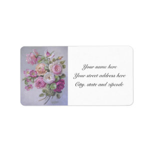 Étiquettes de adresse victoriens de roses