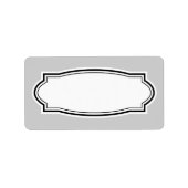 Étiquettes de adresse vierges imprimables avec bor (Devant)