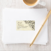 étiquettes de adresse vintages aux fleurs antiques (En situation)