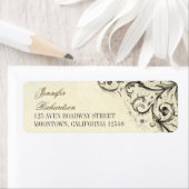 étiquettes de adresse vintages aux saveurs raffiné (En situation)