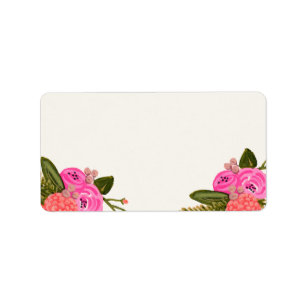 Étiquettes de adresse vintages de jardin (blanc)