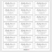 Étiquettes de adresse vintages du Mariage de scrip (Feuille)