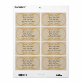 Étiquettes de adresse vintages - grands (Feuille entière)