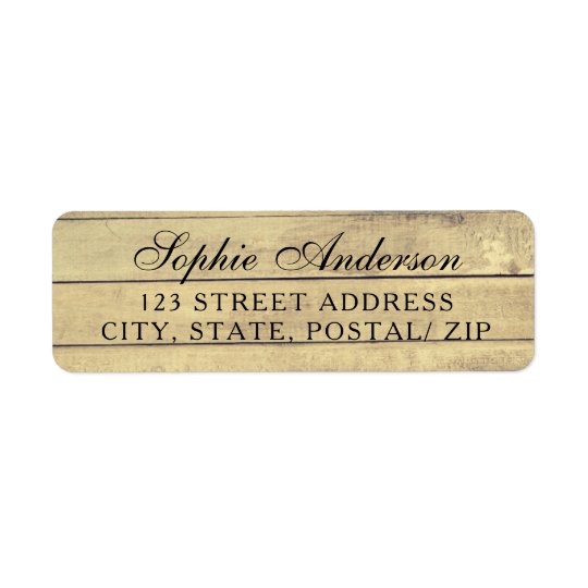 Étiquettes de adresse vintages rustiques de retour