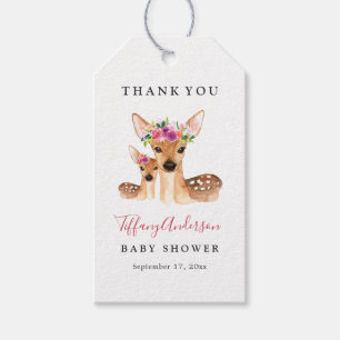 Étiquettes de Baby Shower Fleurie Maman et Bébé Ce