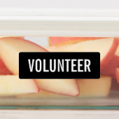 Étiquettes de badge de bénévolat noir (Apposé)