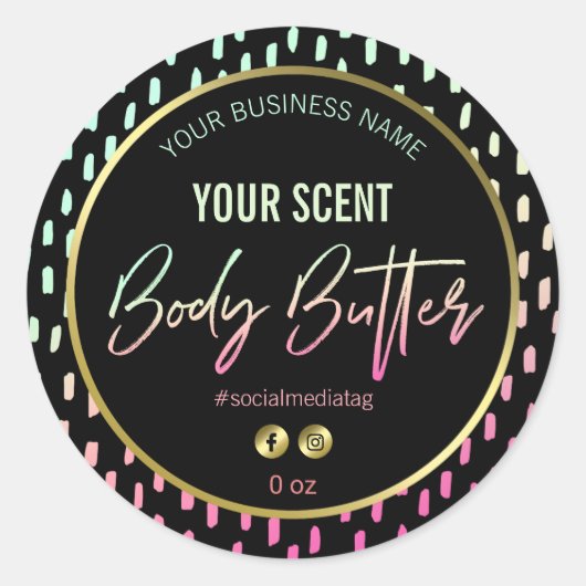 Étiquettes de Beurre Motif rétro des années 80 amu (Devant)