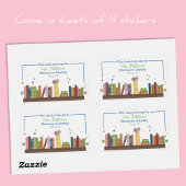 Étiquettes de bibliothèque de classe à l'aquarelle