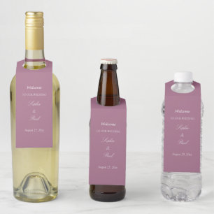 Étiquettes de bienvenue pour bouteilles de mariage