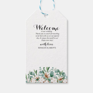 Étiquettes de bienvenue pour cadeau de mariage Élé