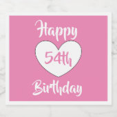 étiquettes de bière de 54e anniversaire par dalDes (Étiquettes simples)