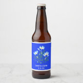 Étiquettes de bière de mariage Crocus Bleus (Devant)