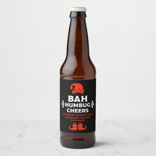 Étiquettes de bière de Noël drôles (Devant)