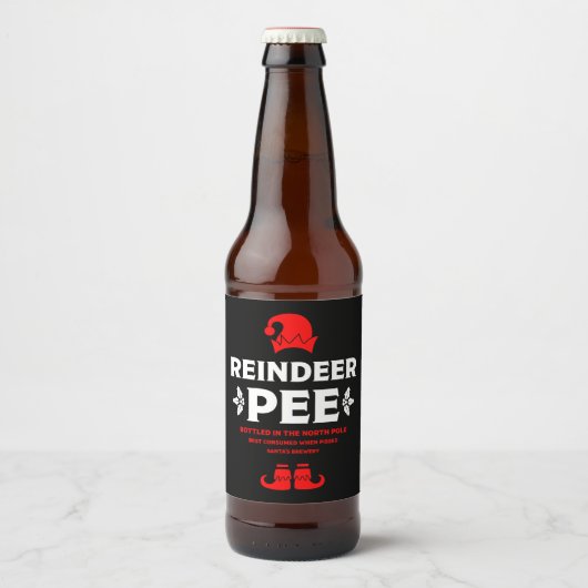 Étiquettes de bière de Noël drôles (Devant)