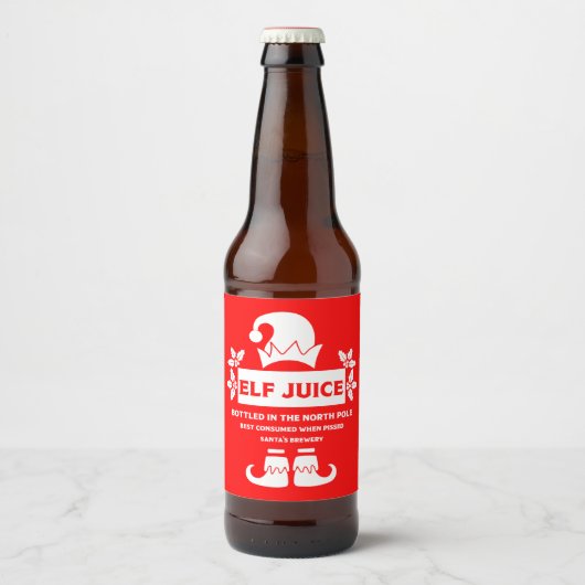 Étiquettes de bière de Noël drôles (Devant)