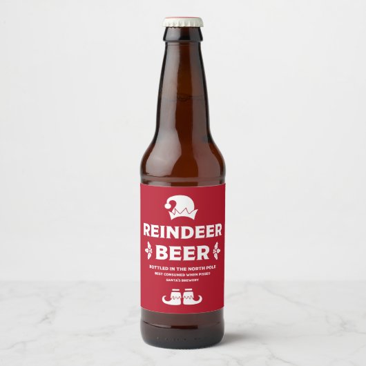 Étiquettes de bière de Noël drôles (Devant)