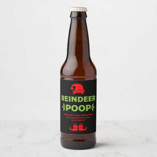 Étiquettes de bière de Noël drôles (Devant)