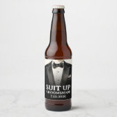 Étiquettes de bière de proposition de garçon d'hon (Devant)