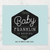 Étiquettes de bières brassées pour bébé Boho moder (Étiquettes simples)