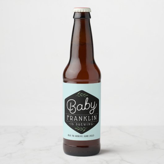 Étiquettes de bières brassées pour bébé Boho moder (Devant)