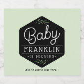 Étiquettes de bières brassées pour bébé Boho moder (Étiquettes simples)