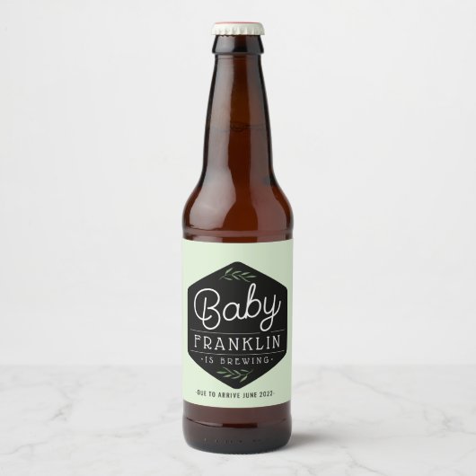 Étiquettes de bières brassées pour bébé Boho moder (Devant)