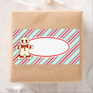 Étiquettes de biscuits de Noël à la menthe poivrée