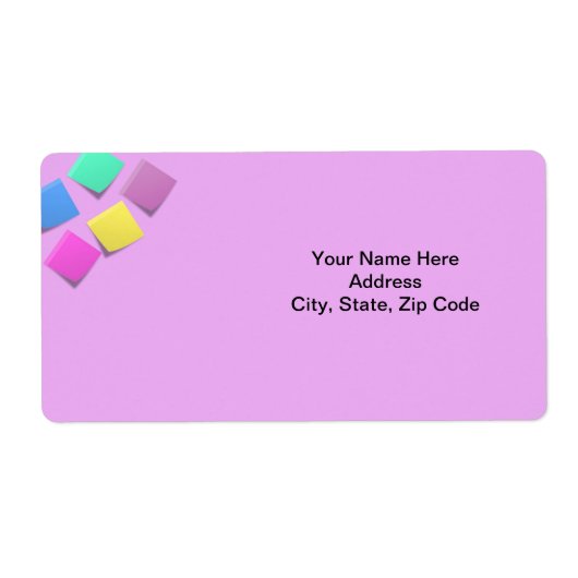 Étiquettes de blocs colorés (Devant)