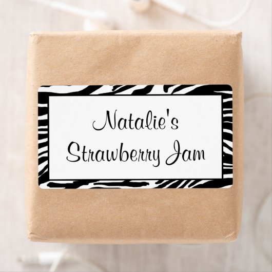 Étiquettes de bocal à impression Zebra (En situation)