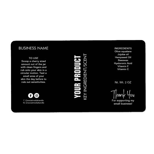 Étiquettes de bocal de bocal bio biologique modern (Devant)