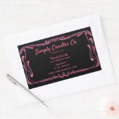 Étiquettes de bocal noir et rose (Enveloppe)