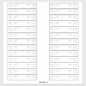 Étiquettes de boisson en paille de mariage Calligr (Feuille)