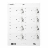 Étiquettes de boîte à chaussures (Feuille entière)