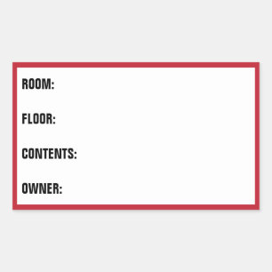 Étiquettes de boîtes de stockage - Étiquettes pour