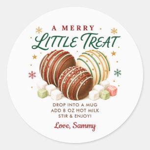 Étiquettes de bombes de cacao chaud de Noël Merry