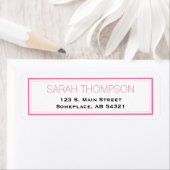 Étiquettes de bordure en bande rose simple et prof (En situation)