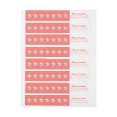 Étiquettes de bouclage de motif de tasse de café (Feuille)