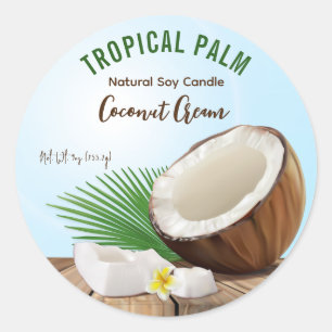 Étiquettes de bougie à la noix de coco