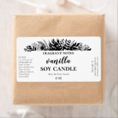 Étiquettes De Bougie D'Arrangement Noir Et Blanc L (En situation)