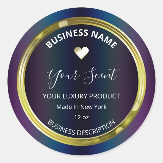 Étiquettes de bougie de soja encadrée de couleur o (Devant)