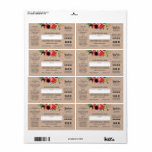 Étiquettes de bougie de soja moderne vierge (Feuille entière)