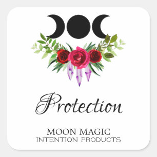 Étiquettes de bougie d'intention de protection