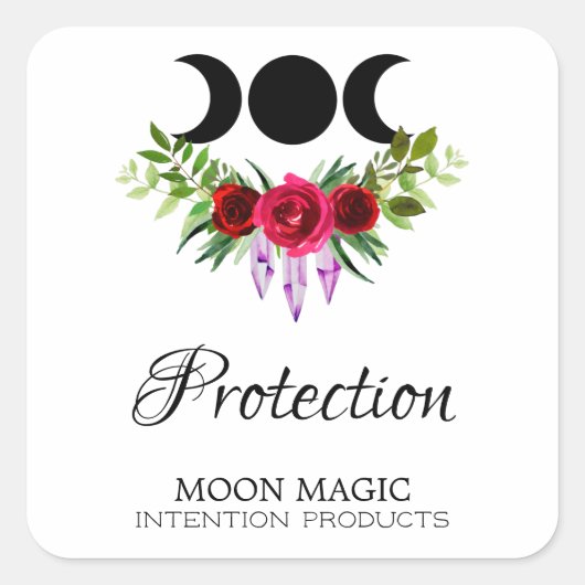 Étiquettes de bougie d'intention de protection (Devant)