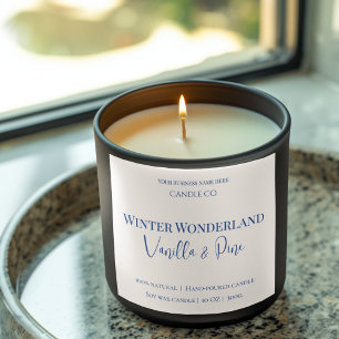 Étiquettes de bougie Hiver enchanté Vanille & Pin